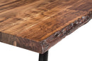 Reese - Live Edge Solid Wood Metal Leg Dining Table - Natural Acacia