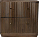 Penny Fluted - Nightstand - Chocolate Mousse