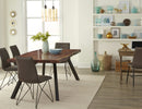 Reese - Live Edge Solid Wood Metal Leg Dining Table - Natural Acacia