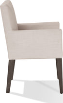 Oakland Brunette - Modesto Upholstered Arm Chair (Set of 2) - Abalone Linen And French Roast