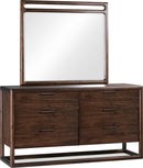 Sol - Beveled Glass Wall Or Dresser Mirror - Brown Spice