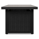 Beachcroft - Rectangular Fire Pit Table - Black / Light Gray