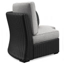 Beachcroft - 5-Piece Outdoor Sectional - Black / Light Gray