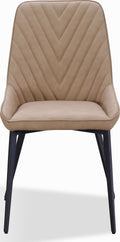 Lucia - Metal Leg Upholstered Synthetic Leather Dining Chair (Set of 2)