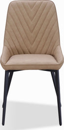 Lucia - Metal Leg Upholstered Synthetic Leather Dining Chair (Set of 2)