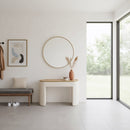 Oskar - Lift Top Console Table - Barley / Off-White