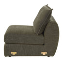 Leighton - Modular Armless Chair With 1 Pillow - Green Chenille