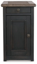 Tyler Creek - Chair Side End Table - Grayish Brown / Black