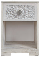 Paxberry - One Drawer Night Stand - Whitewash
