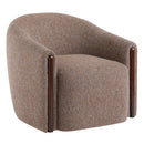 Ballona - Accent Chair With Swivel - Brown Chenille