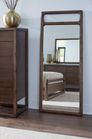 Sol - Beveled Glass Floor Mirror - Brown Spice