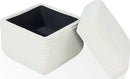 Blossom Wisteria - Upholstered Storage Ottoman - Frosty Corduroy