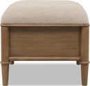 Whitmore - Storage Ottoman - Champagne / Claystone