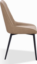 Lucia - Metal Leg Upholstered Synthetic Leather Dining Chair (Set of 2)