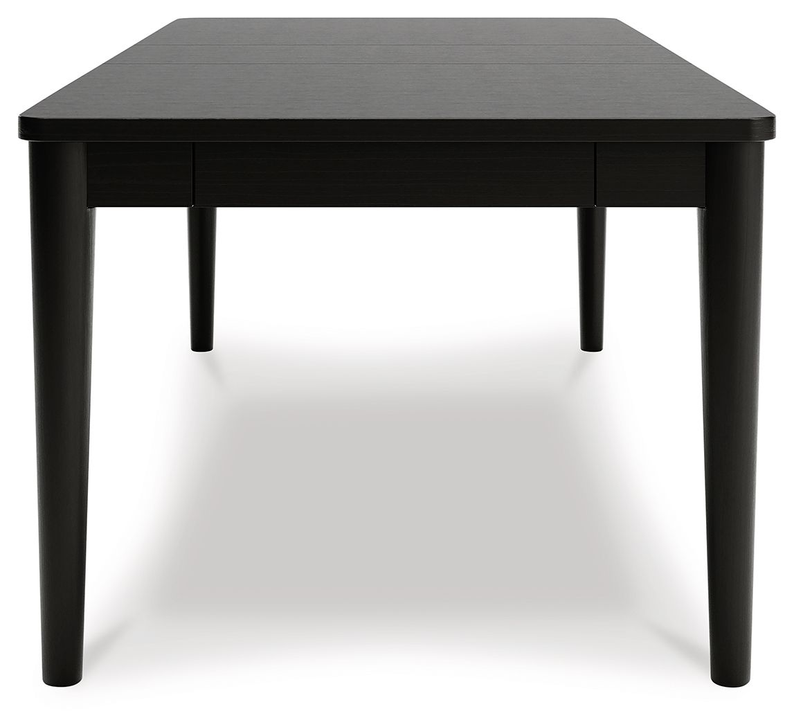 Portdown - Rectangular Dining Room Extension Table - Black