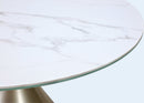 Winston - Stone Top Metal Base Round Dining Table