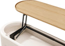 Oskar - Lift Top Console Table - Barley / Off-White