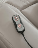 Elevate Edges - Glide Reclining Loveseat With Console - Coin
