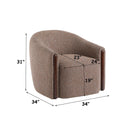 Ballona - Accent Chair With Swivel - Brown Chenille