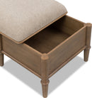 Whitmore - Storage Ottoman - Champagne / Claystone