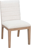 Sumire - Solid Wood Dining Chair (Set of 2) - Ginger And Natural Linen