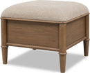 Whitmore - Storage Ottoman - Champagne / Claystone