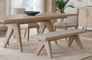 Sumire - Upholstered Bench - Ginger And Natural Linen
