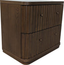 Penny Fluted - Nightstand - Chocolate Mousse