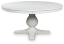 Greddinton - Round Dining Table Set - Black Chairs