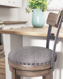 Caitbrook - UPH Swivel Barstool - Gray