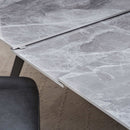Lucia - Extendable Stone Top Metal Leg Dining Table