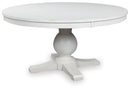 Greddinton - Round Dining Table Set - Black Chairs
