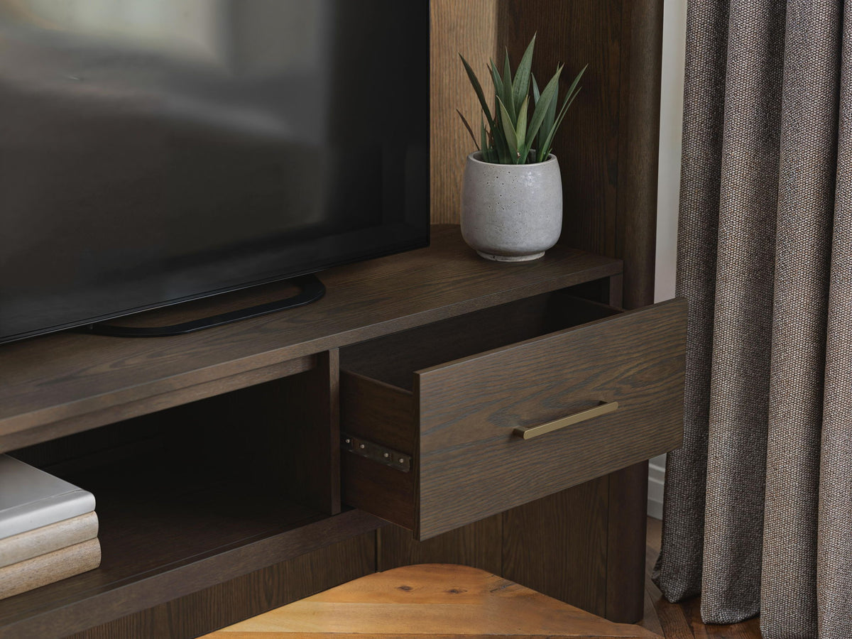 Darimore - TV Wall Console - Burnished Brown