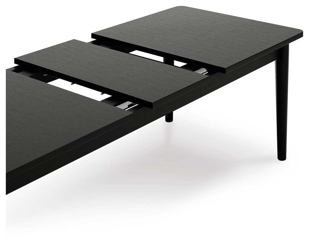 Portdown - Rectangular Dining Room Extension Table - Black