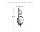 Ogaleesha - Wall Sconce - Brown