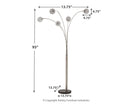 Winter - Metal Arc Lamp - Silver Finish