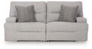 Acklen Place - 2-Piece Power Reclining Sectional Loveseat - Pewter