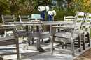 Visola - Rectangular Dining Table With Umbrella Option - Gray
