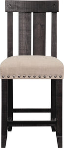 Yosemite - Solid Wood Kitchen Counter Stool (Set of 2) - Beige / Cafe