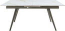 Lucia - Extendable Stone Top Metal Leg Dining Table