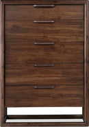 Sol - Five Drawer Acacia Wood Chest - Brown Spice