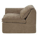 Almano - Modular Left Facing Arm Chair - Light Brown Chenille