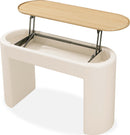 Oskar - Lift Top Console Table - Barley / Off-White