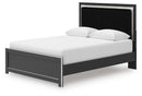 Zuraleus - 4 Pc. - Queen Upholstered Bed With Roll Slats, Dresser, Mirror And Nightstand - Black