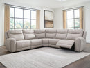 Gravier - 5-Piece Power Reclining Sectional - Gray