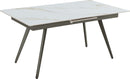 Lucia - Extendable Stone Top Metal Leg Dining Table