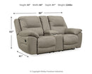 Next-Gen Gaucho - DBL Rec Loveseat w/Console - Putty