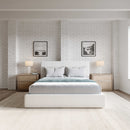 One - Queen Upholstered Platform Bed - Pearl