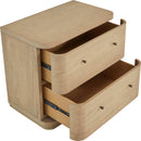 Penny - Two Drawer White Ash Nightstand - Buff Cream