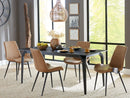 Nicoya - Synthetic Leather Upholstered Dining Chair (Set of 2) - Buckskin And Black